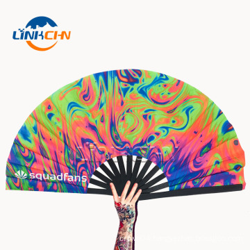 Custom large sublimation fan blank hand fan printed